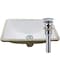 Novatto Rectangular Undermount White Porcleain Sink with Chrome Drain Set NP-U193902CH - alternate 1